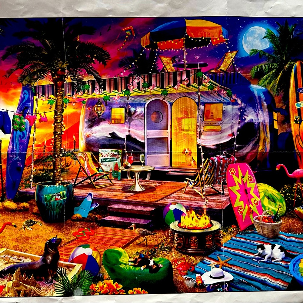 Buffalo 1,000 piece puzzle “Night & Day Beach Holiday”